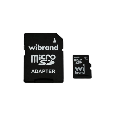 Карта пам'яті Wibrand 64GB mictoSD class 10 UHS-II (U3) V10 Read 80/Write 30 (WICDXU3/64GB-A)
