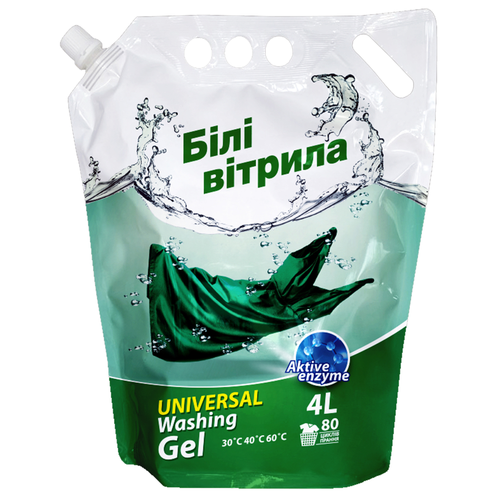Гель для прання Білі Вітрила Universal Дой-пак 4 л (4820017663885)