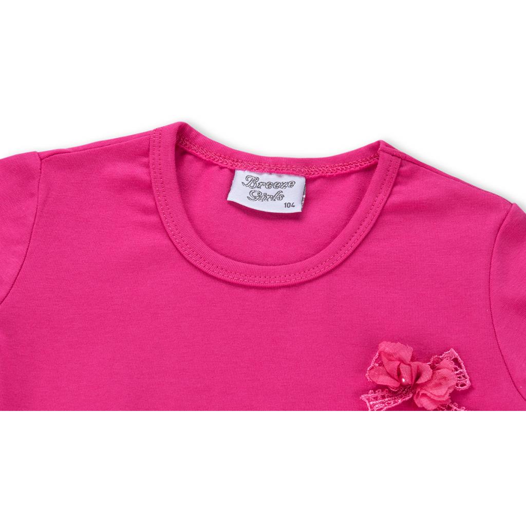 Плаття дитяче Breeze зі спідницею в смужку (8753-80G-fuchsia)