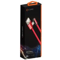 Дата кабель USB 2.0 AM to Lightning 1.0m Comfort L-shape Black Cord (CDC-L1-2B)