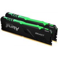 Модуль пам'яті для комп'ютера DDR4 32GB (2x16GB) 3600 MHz Fury Beast RGB Kingston Fury (ex.HyperX) (KF436C18BBAK2/32)