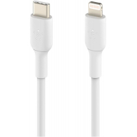 Дата кабель USB-C to Lightning 1.0m PVC white Belkin (CAA003BT1MWH)