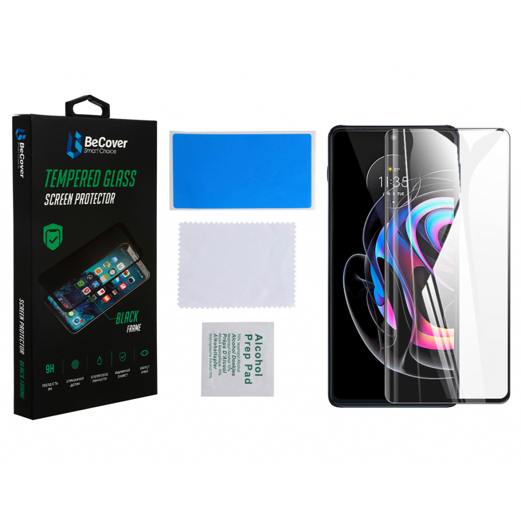 Скло захисне BeCover Motorola Moto Edge 20 Lite Black (706898) Скло захисне BeCover Motorola Moto Edge 20 Lite Black (706898)