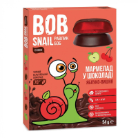 Мармелад Bob Snail Яблуко Вишня в чорному шоколаді 54 г (4820219340928)