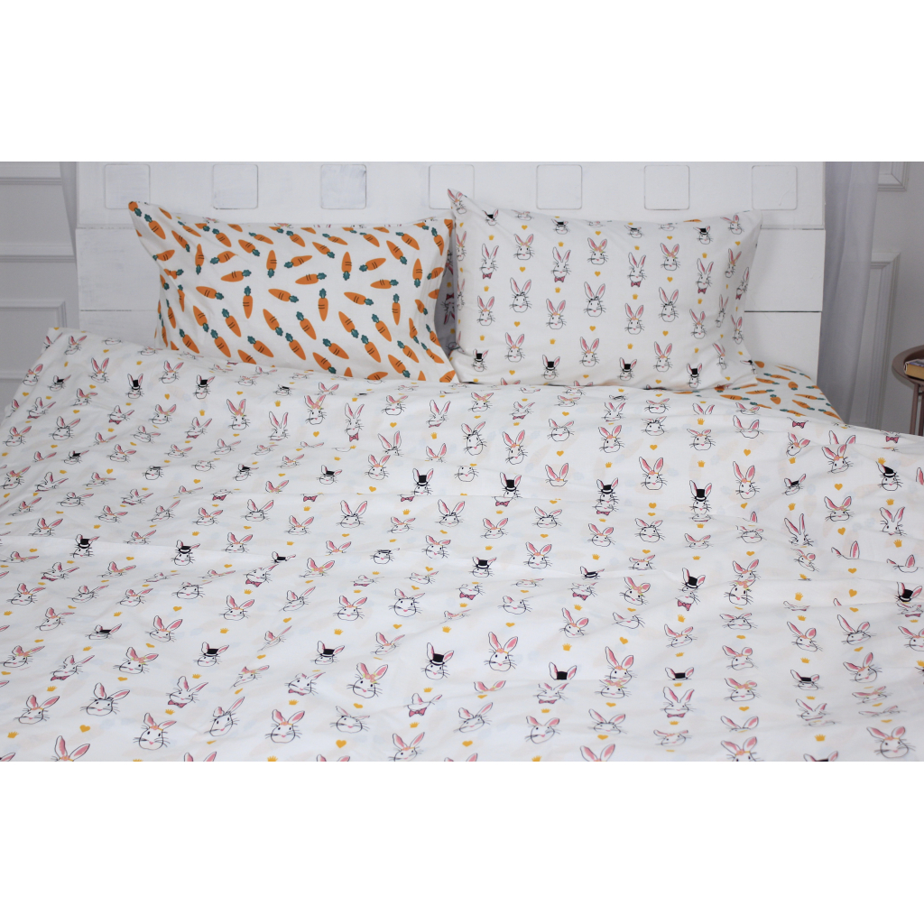 Постільна білизна MirSon Бязь 17-0529 Bunnies white Односпальний (2200003674002)