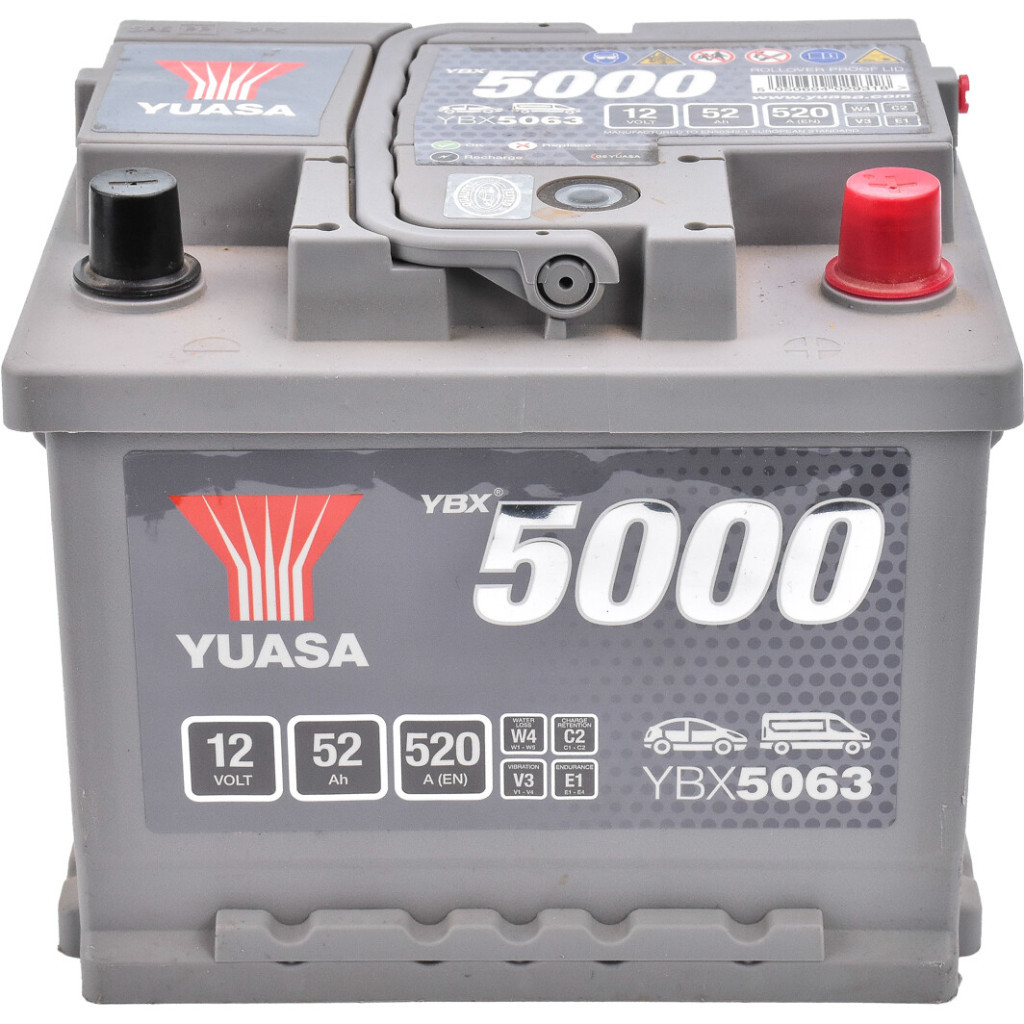 Акумулятор автомобільний Yuasa 12V 52Ah Silver High Performance Battery (YBX5063) Акумулятор автомобільний Yuasa 12V 52Ah Silver High Performance Battery (YBX5063)