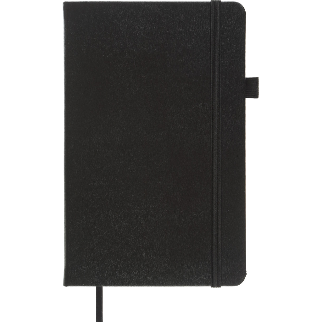 Книга записна Buromax Etalon 125x195 мм 96 аркушів в клітинку обкладинка зі штучної шкіри Чорна (BM.291160-01)