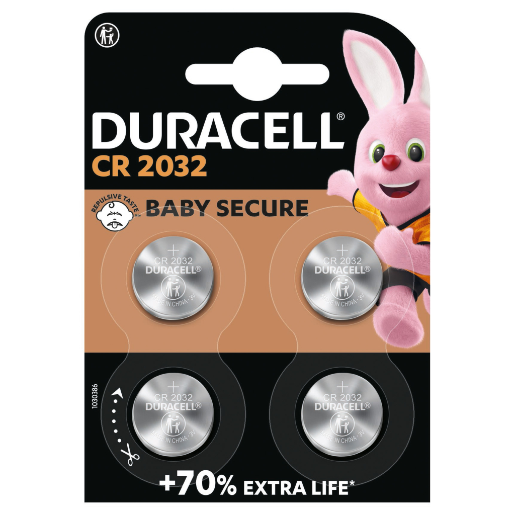 Батарейка Duracell CR 2032 / DL 2032 * 4 (5007662/5010951/5014799)