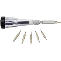 Black&Decker screwdriver set with bits PH000/SL1.5,PH00/SL2.0,PH0/SL2.5,T7,T15,T6, 7 pcs, ABC plastic (A7197)