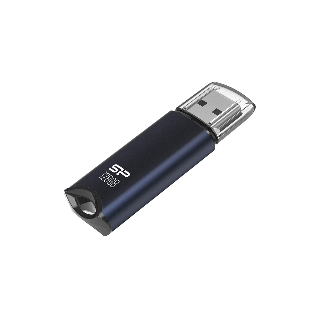 USB флеш накопичувач Silicon Power 128GB SILICON POWER usb3.2 Marvel M02 Aluminum Blue (SP128GBUF3M02V1B)