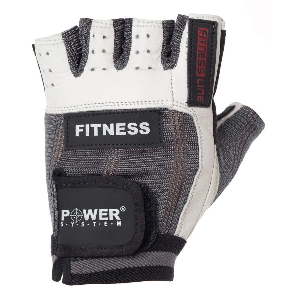 Рукавички для фітнесу Power System Fitness PS-2300 Grey/White M (PS-2300_M_Grey-White)