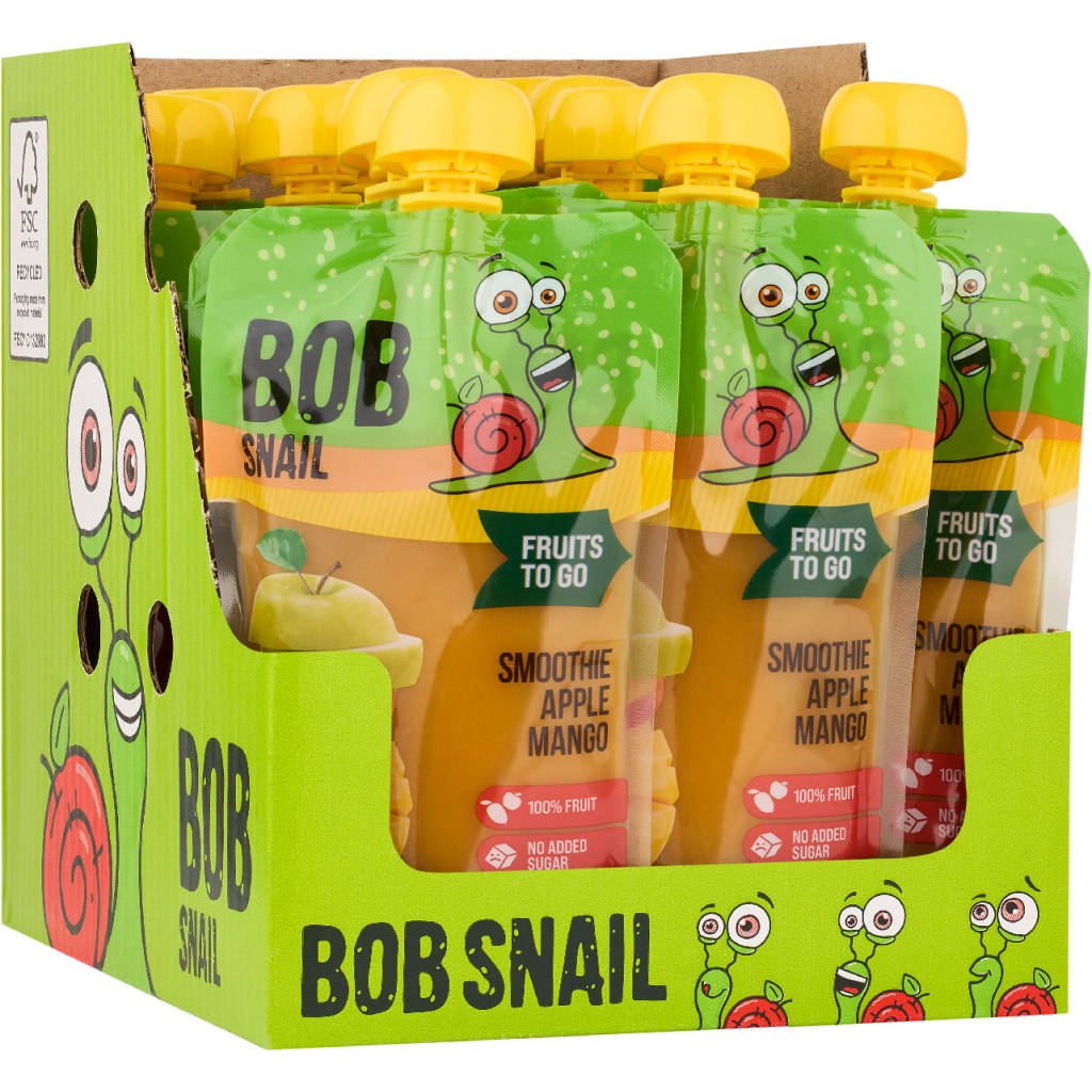 Дитяче пюре Bob Snail Равлик Боб Смузі Яблуко-Манго 200 г (4820219347033)