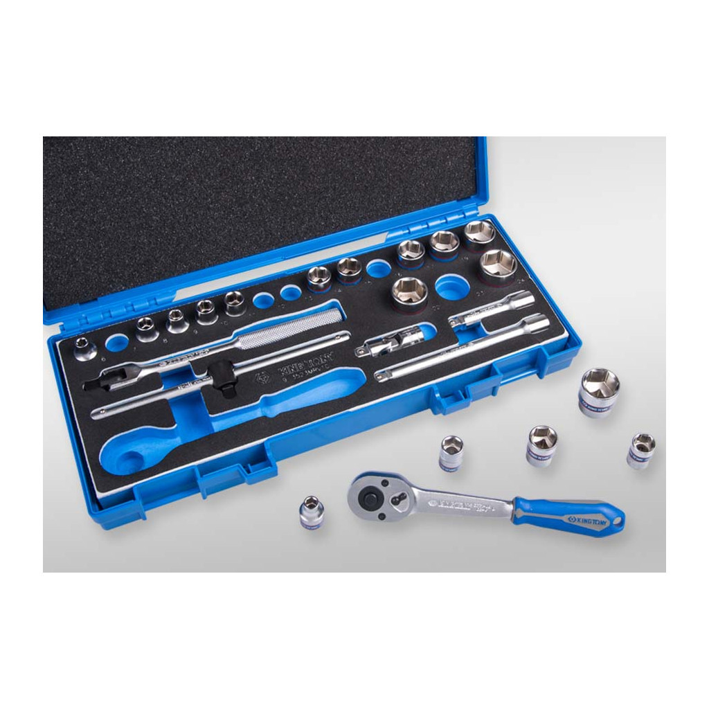 Набір інструментів KING TONY 3/8" 23 шт. 6 - 24мм (3523MRV10)