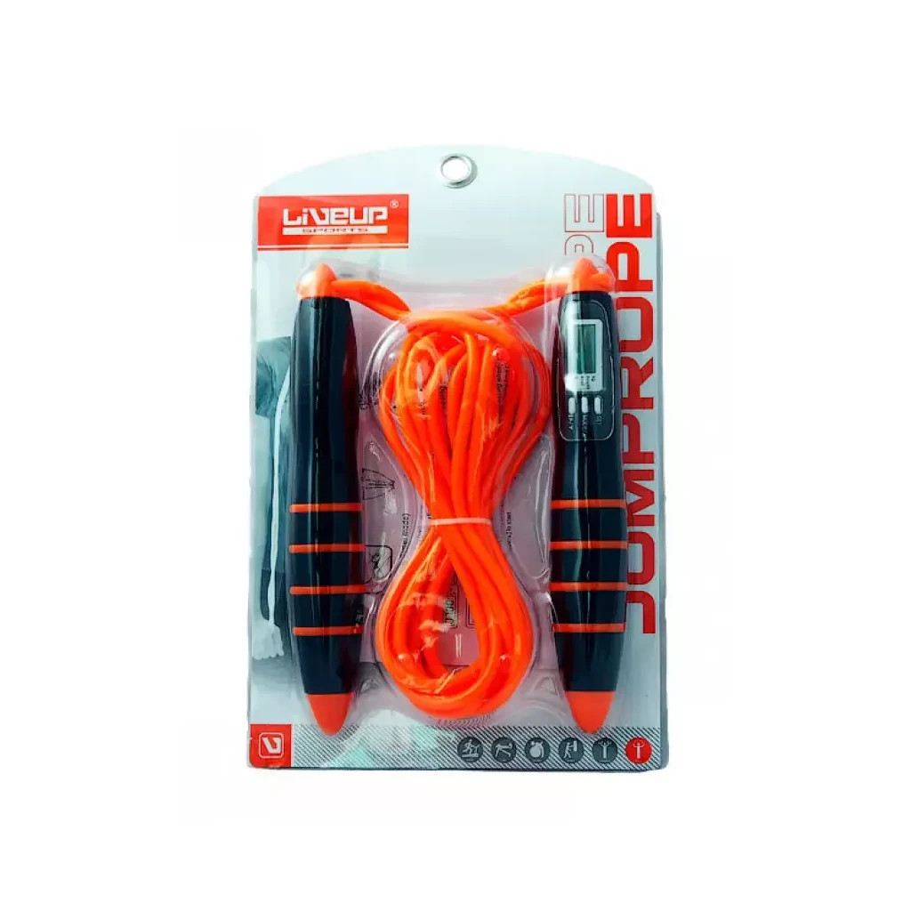 Скакалка LiveUp Digital Jump Rope LS3128 з електронним лічильником помаранчева 275 см (2016052800145) Скакалка LiveUp Digital Jump Rope LS3128 з електронним лічильником помаранчева 275 см (2016052800145)