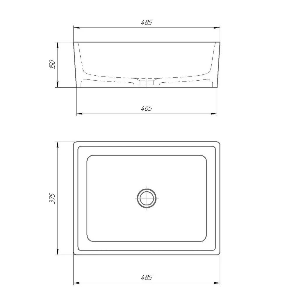 Раковина GRANADO Tolosa white gel (gbs1205g)