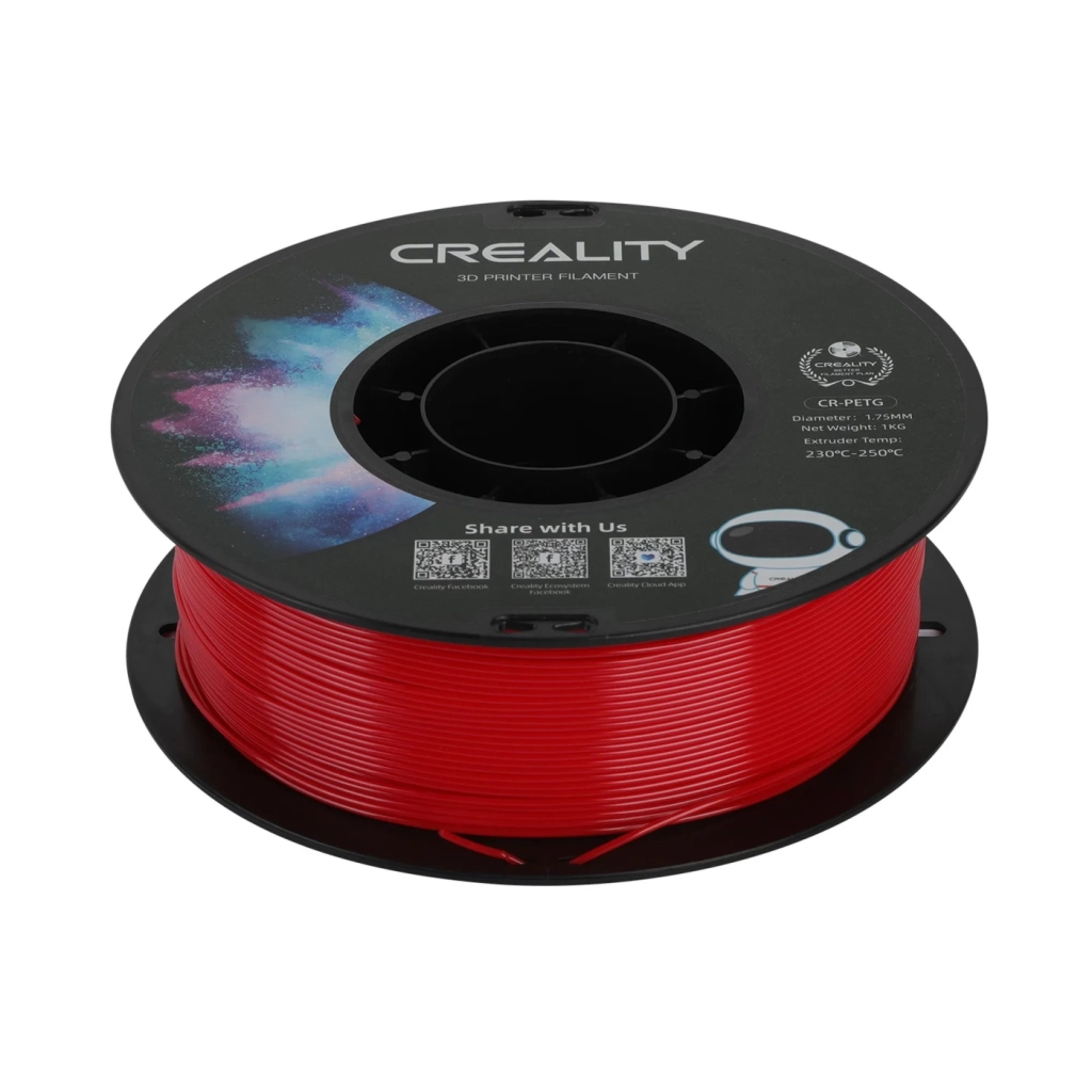 Пластик для 3D-принтера Creality PETG 1.75мм, red, 1кг (3301030038) Пластик для 3D-принтера Creality PETG 1.75мм, red, 1кг (3301030038)
