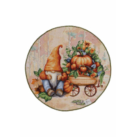Table napkin Provence tapestry Pumpkin gnomes D 35 cm (036240)