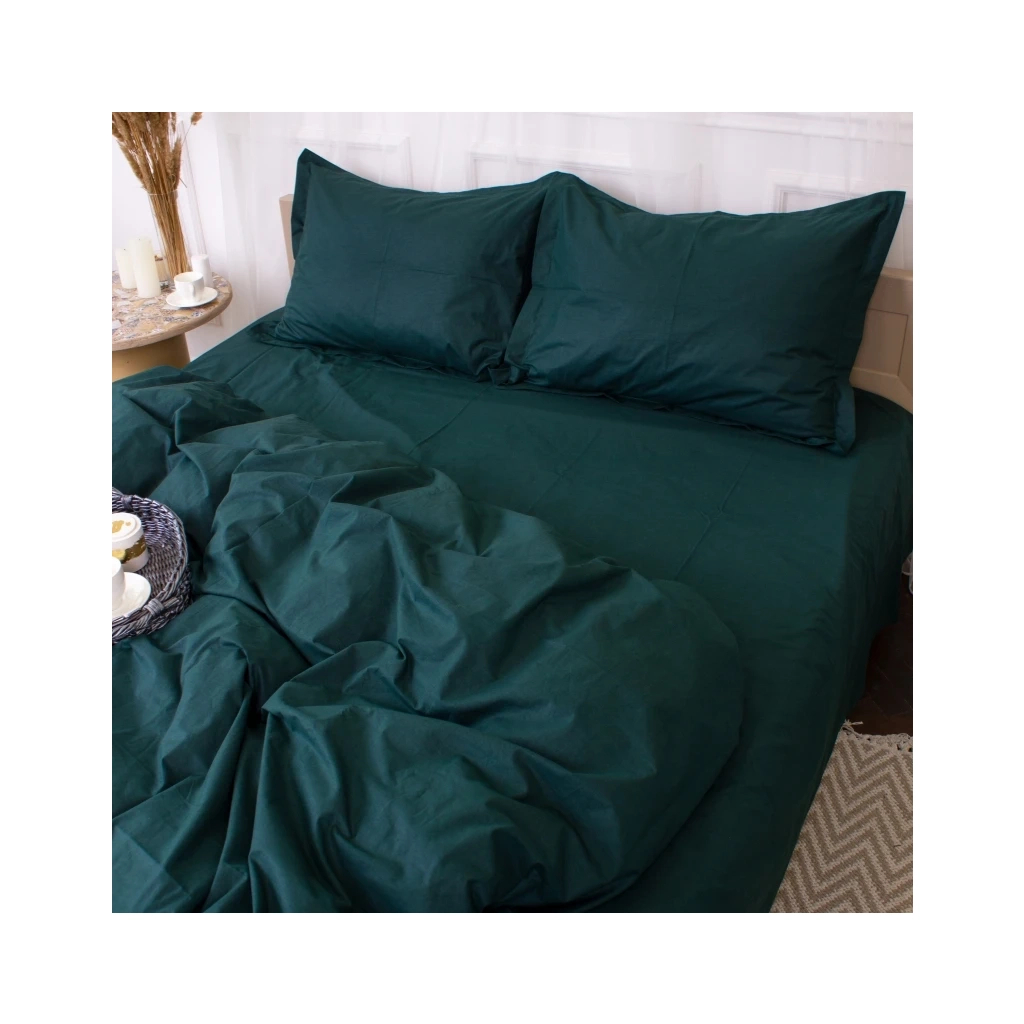 Постільна білизна MirSon Poplin Line 091 Emerald 110x140 (2200006277408)