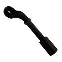 Toptul impact spanner 45°, 60mm, one-sided (for mounting), 360mm (AAAU6060)