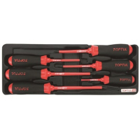 Set of Toptul dielectric screwdrivers (1000V) 6 pcs. in lodging (GAAT0603)