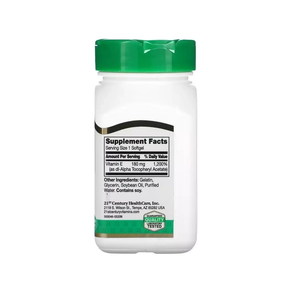 Вітамін 21st Century Вітамін E, 180 мг, Vitamin E, 110 гелевих капсул (CEN-21245) Вітамін 21st Century Вітамін E, 180 мг, Vitamin E, 110 гелевих капсул (CEN-21245)