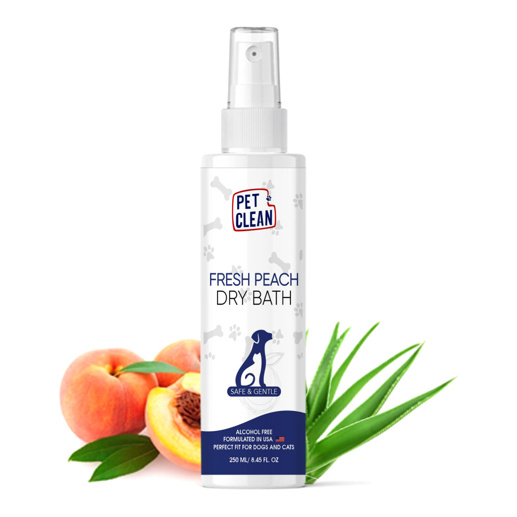 Шампунь для тварин Pet Clean DRY BATH-FRESH PEACH з ароматом персику 250 мл (8939117888428)
