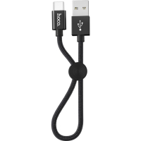 Дата кабель USB 2.0 AM to USB-C 0.25m 3A nylon X35 black HOCO (6931474707451)