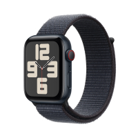 Смарт-годинник Apple Watch SE GPS + Cellular 44mm Midnight Aluminium Case with Ink Sport Loop (MXGN3QH/A)