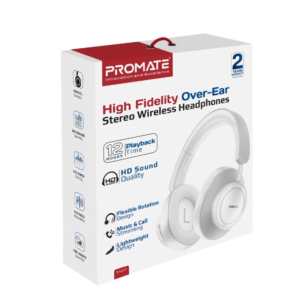 Навушники Promate Takt White (takt.white) Навушники Promate Takt White (takt.white)