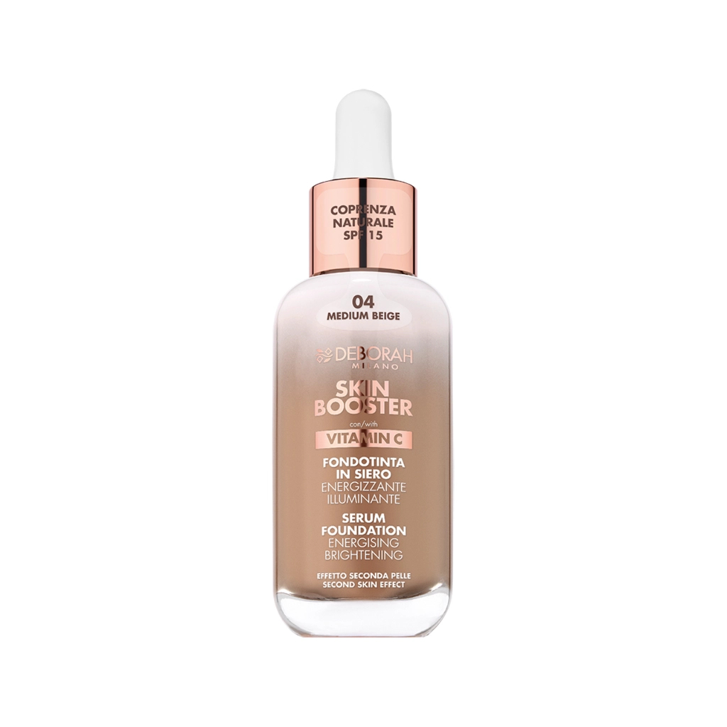 Тональна основа Deborah Skin Booster Serum Foundation Vitamin C SPF15 04 - Medium Beige 30 мл (8009518414585)