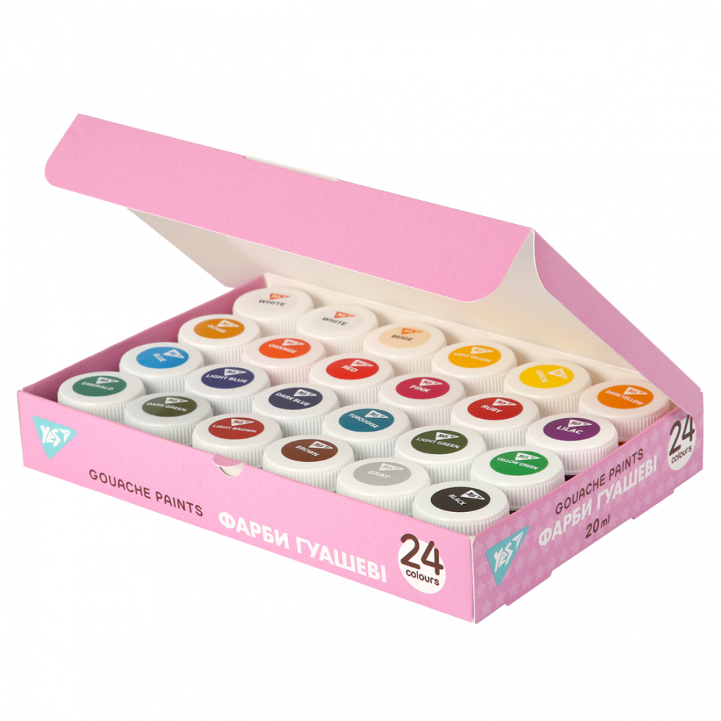 Гуашеві фарби Yes Pusheen 24 кольорів по 20 мл (230404)