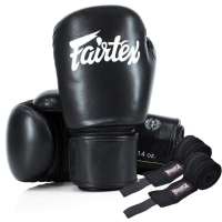 Боксерські рукавички Fairtex BGV27 Black 14 унцій (бинти в комплекті) (BGV27_14oz_Black)