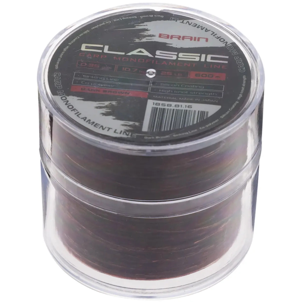 Волосінь Brain Classic Carp Line (dark brown) 600m 0.35mm 25lb 10.7kg (1858.81.16) Волосінь Brain Classic Carp Line (dark brown) 600m 0.35mm 25lb 10.7kg (1858.81.16)