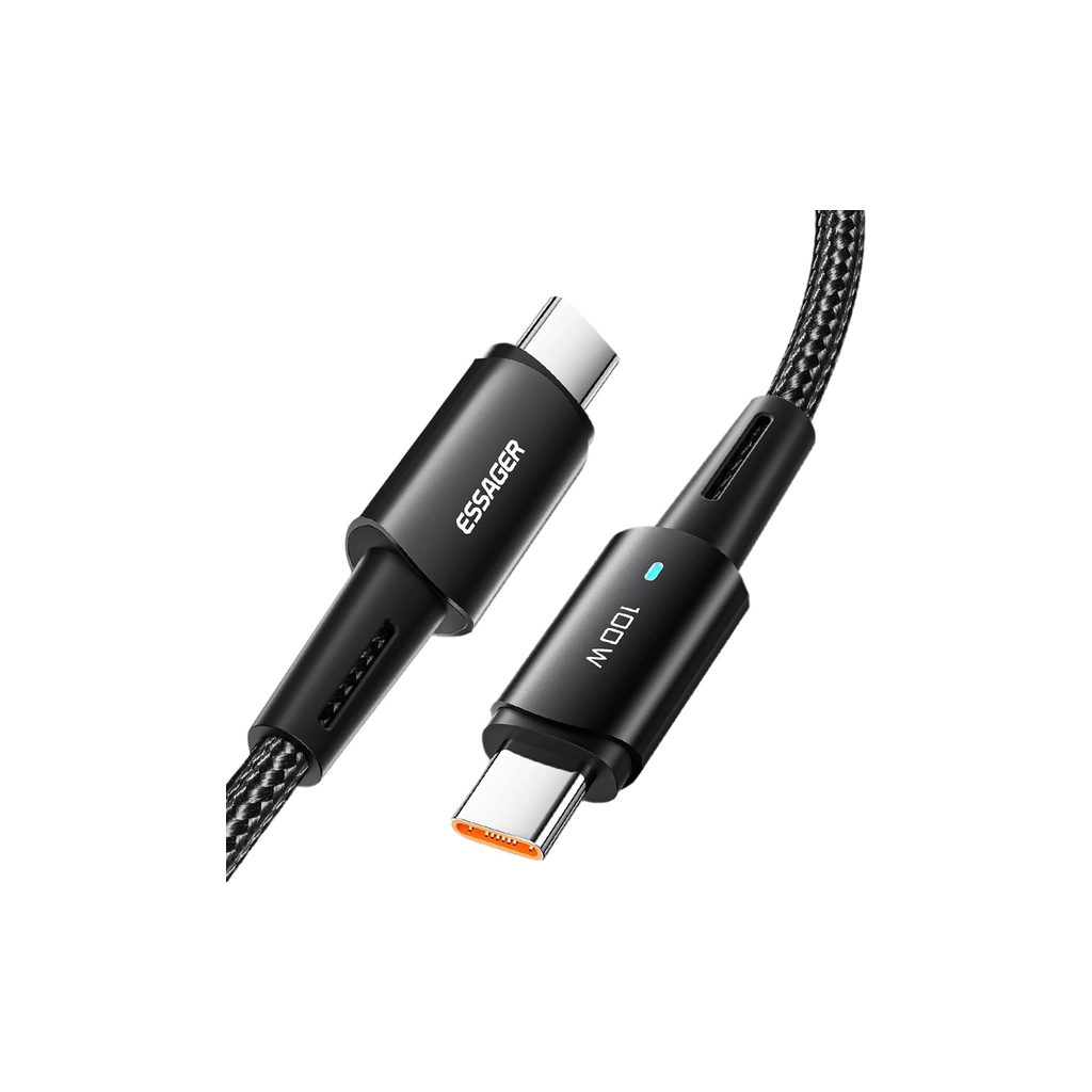 Дата кабель USB-C to USB-C 1.0m 100W black Essager (EXCTT1-CG01)