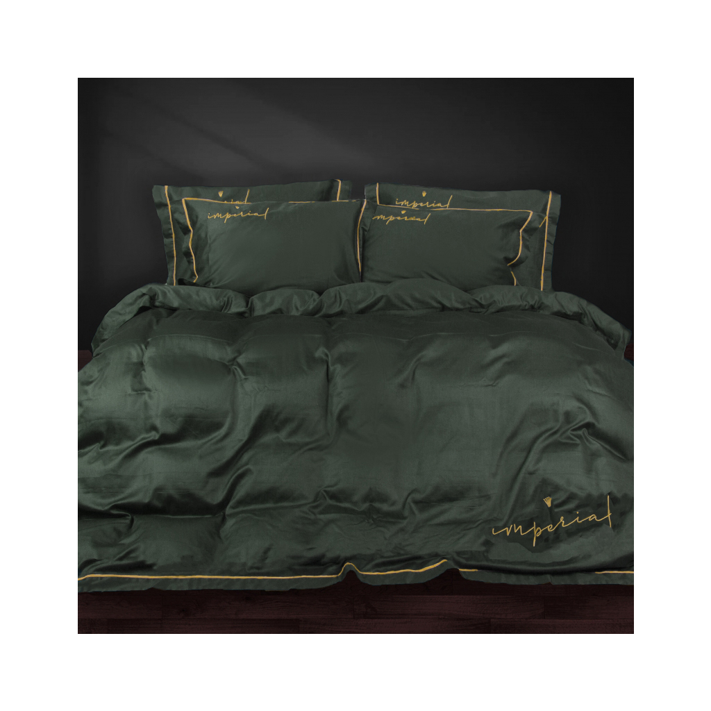 Постільна білизна MirSon Сатин Imperial Satin Emerald 143х210 полуторний (2200008576219)