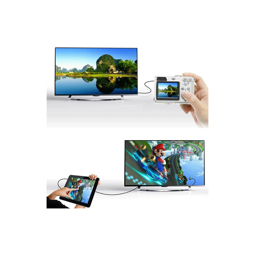 Перехідник Mini HDMI M to HDMI F black UGREEN (20101) Перехідник Mini HDMI M to HDMI F black UGREEN (20101)