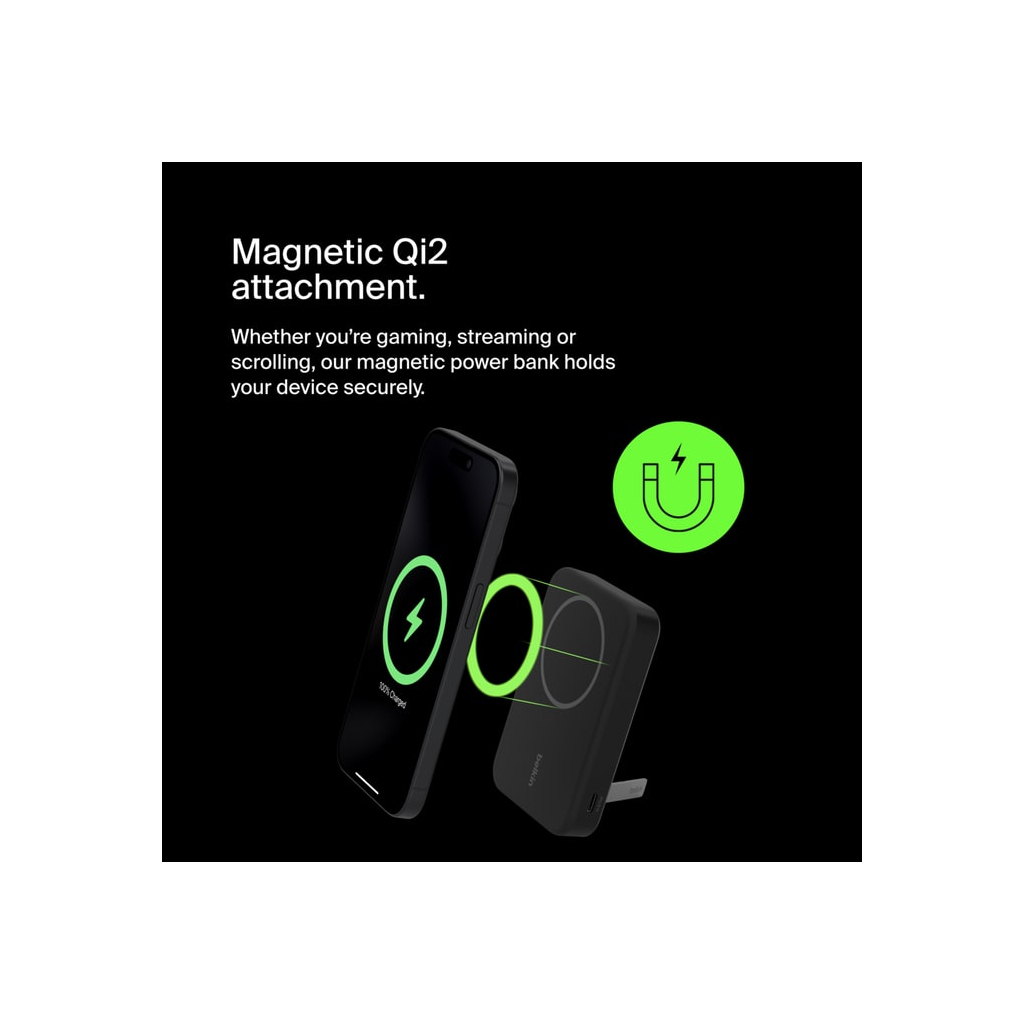 Батарея універсальна Belkin 8000mAh MagSafe Wireless Qi2 Black (BPD007BTBK)