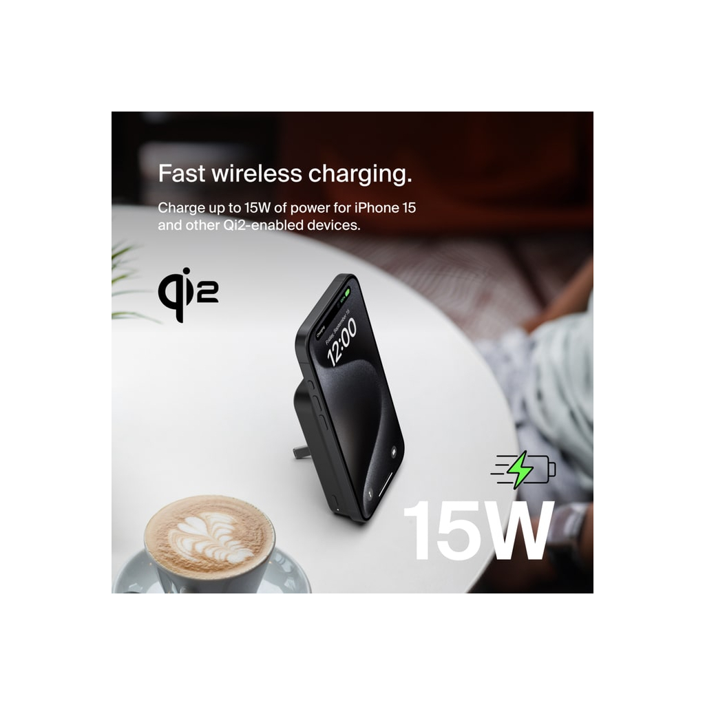 Батарея універсальна Belkin 8000mAh MagSafe Wireless Qi2 Black (BPD007BTBK)