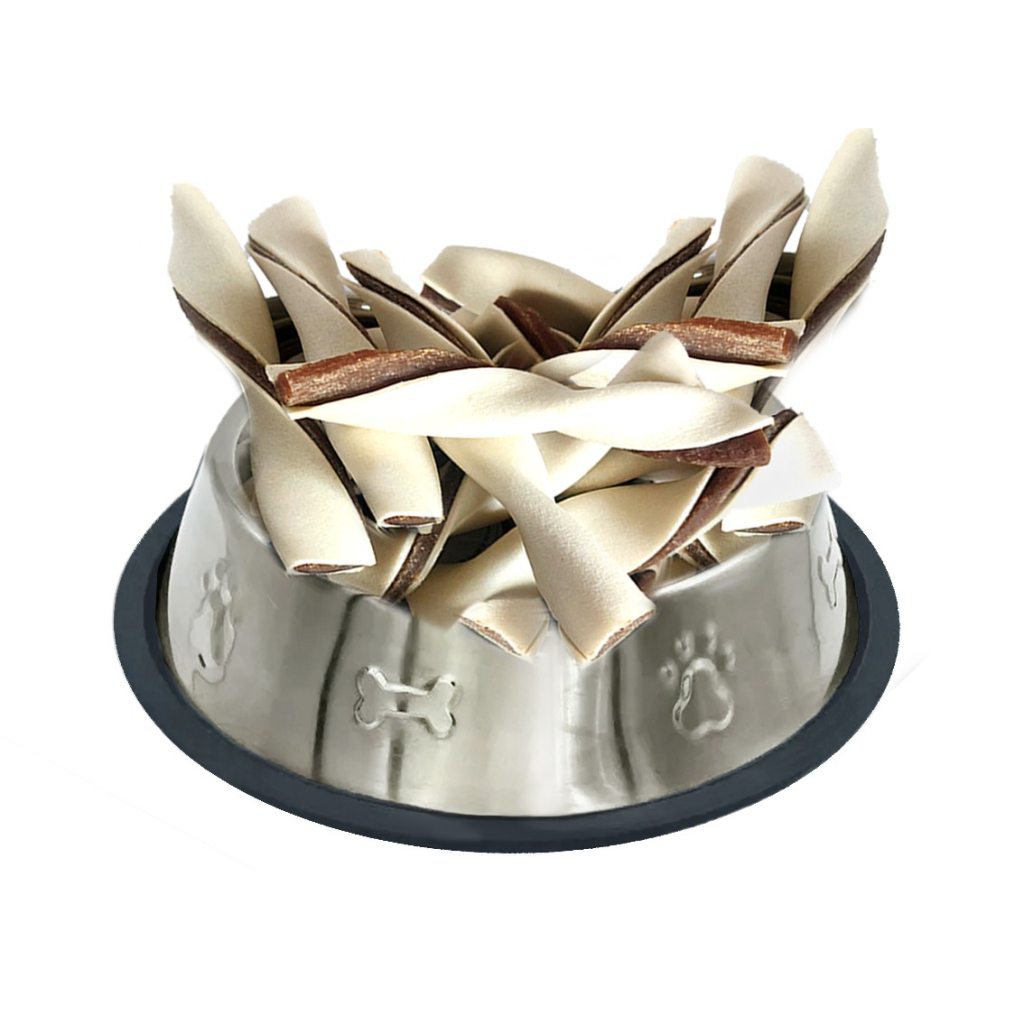 Ласощі для собак Lucky Star Сендвіч кручений з м'ясом качки великий 16.5 см 500 г (4820112457983)