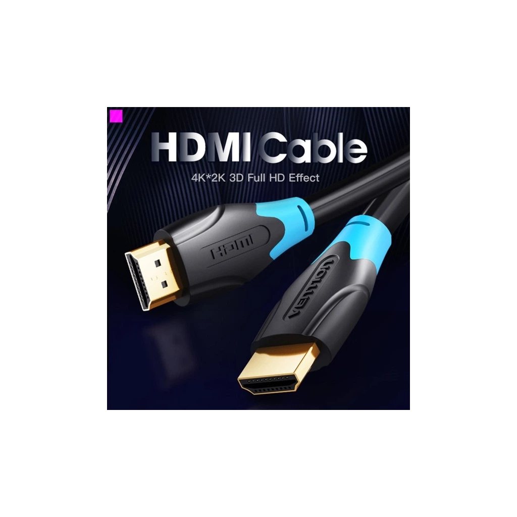 Кабель мультимедійний HDMI M to HDMI M 1.5m 4K60Hz black Vention (AACBG) Кабель мультимедійний HDMI M to HDMI M 1.5m 4K60Hz black Vention (AACBG)