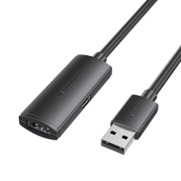 Дата кабель USB 2.0 AM/AF 5.0m Active black VENTION (CBKBJ)