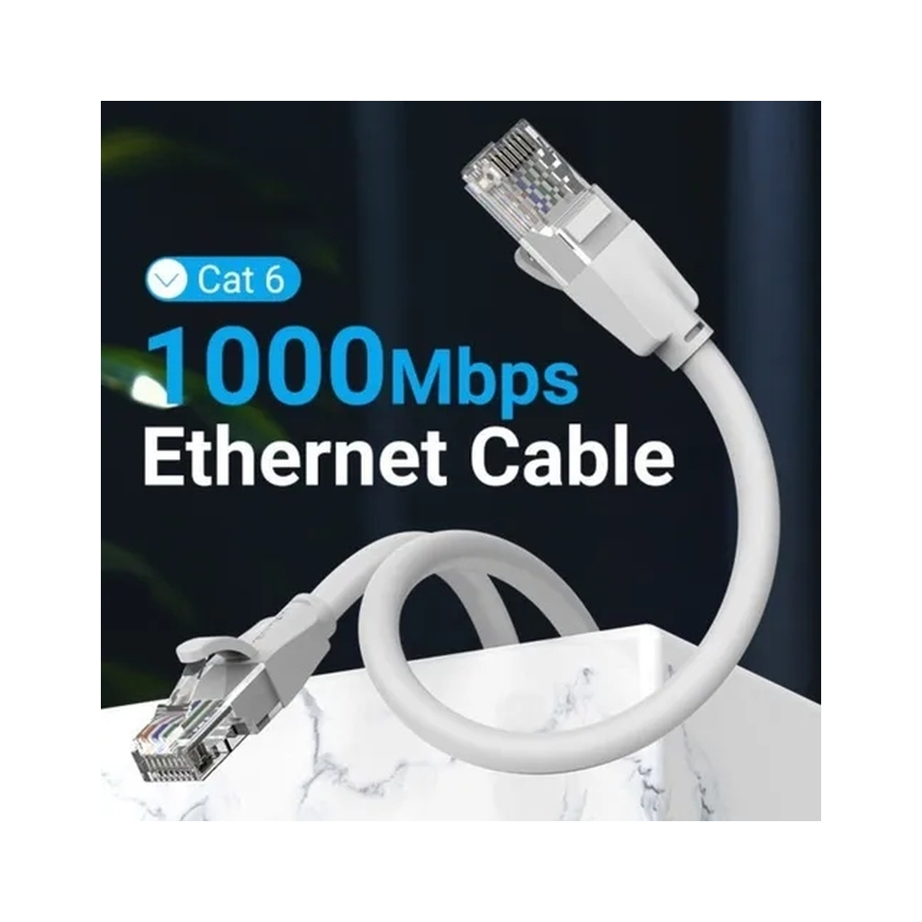 Патч-корд 5м, UTP cat 6 RJ-45 gray Vention (IBEHJ)