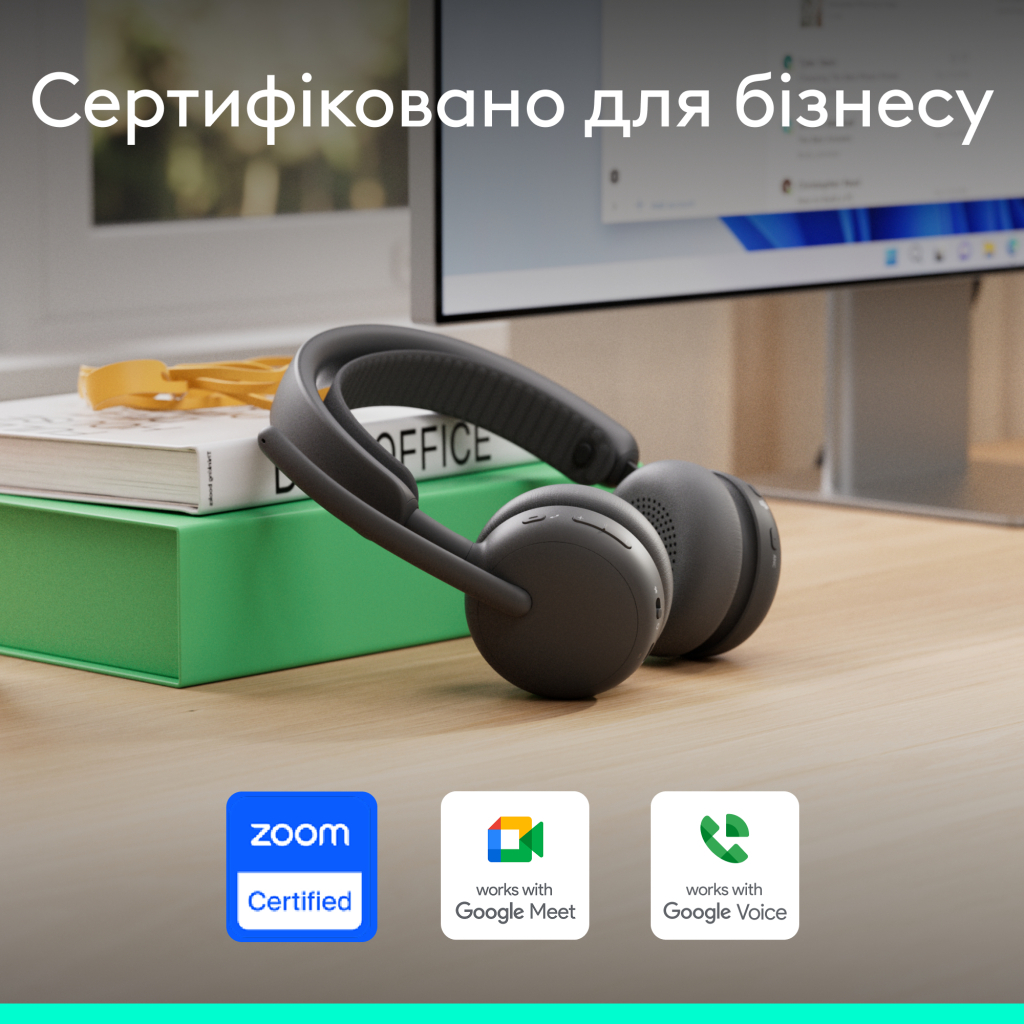 Навушники Logitech Zone Wireless 2 ES Busines Graphite (981-001498) Навушники Logitech Zone Wireless 2 ES Busines Graphite (981-001498)
