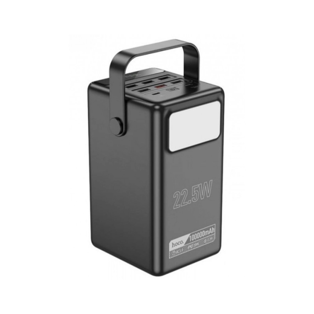 Батарея універсальна HOCO 100000mAh Endure 22.5W PD, QC, LED Lamp, Black (DB03 / 714721)