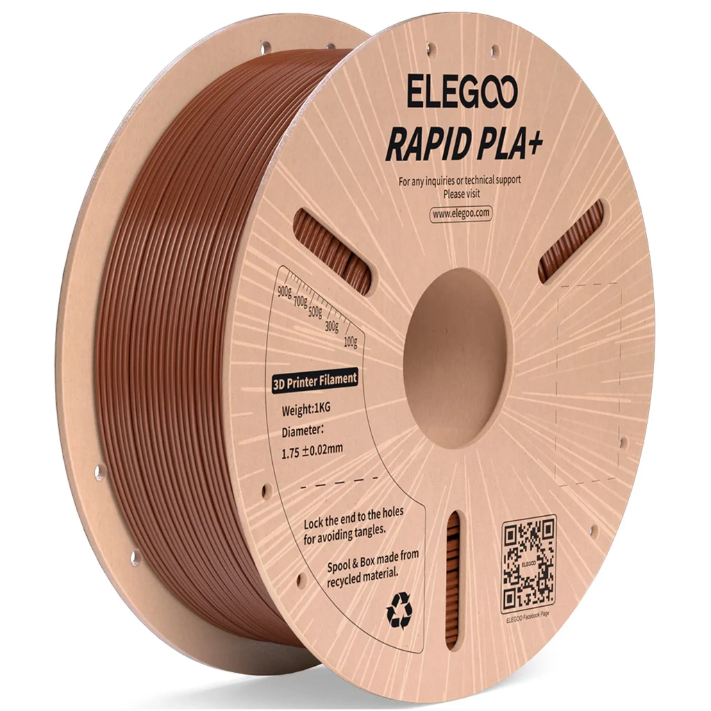 Пластик для 3D-принтера ELEGOO Rapid PLA Plus 1кг, 1.75мм, brown (50.203.0313) Пластик для 3D-принтера ELEGOO Rapid PLA Plus 1кг, 1.75мм, brown (50.203.0313)