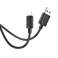 Дата кабель USB 2.0 AM to Lightning 1.0m 2.4A black HOCO (HC-X88-L-BK)