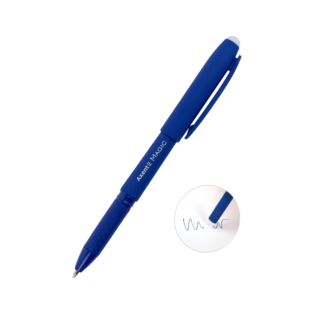 Ручка гелева Axent "пиши-стирай" Magic, синя (AG1123-02-A)
