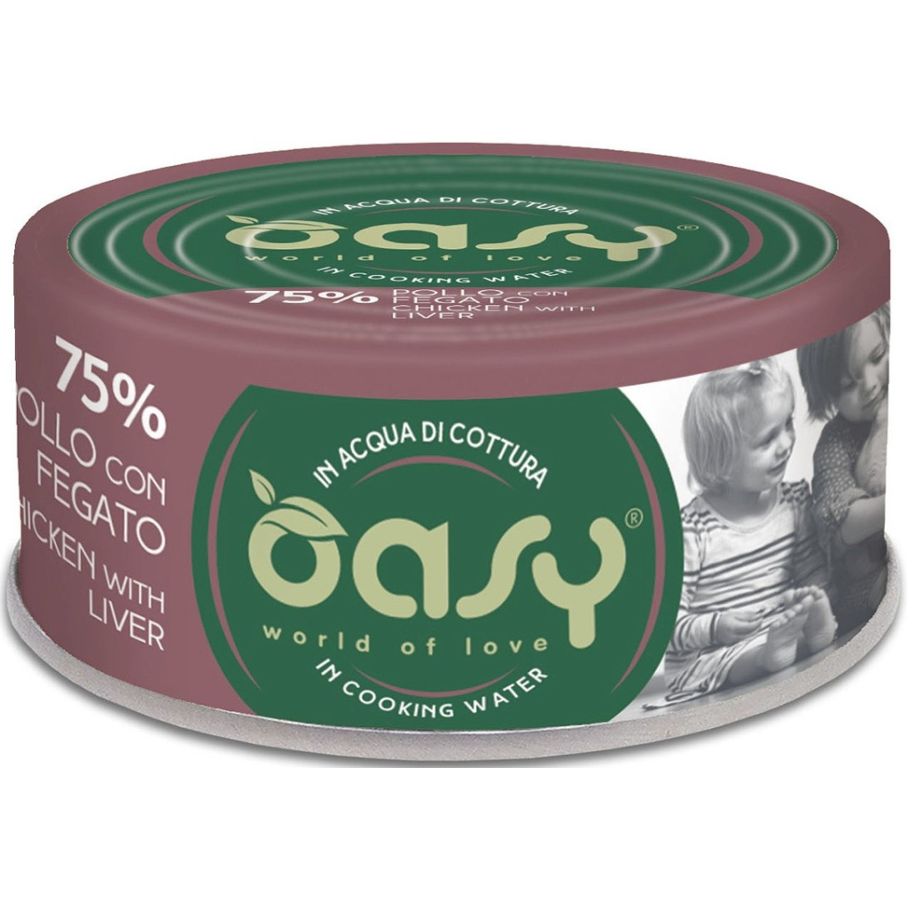Консерви для котів OASY Wet More Love з куркою та печінкою 70 г (8053017344744)