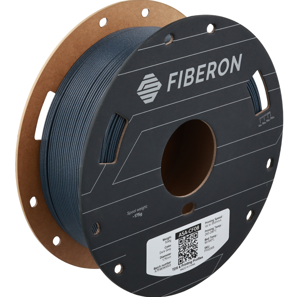 Пластик для 3D-принтера Polymaker ASA-CF08 Fiberon 1,75mm 0,5kg Dark Grey (FF02005)