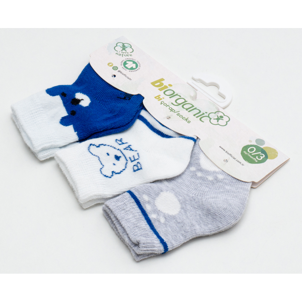 Шкарпетки дитячі Bibaby з ведмедиками (68407-0-3-blue)